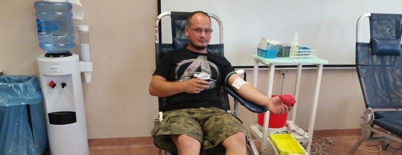 Akcja poboru krwi w KM PSP Nowy Sącz - źródło: KM PSP w Nowym Sączu