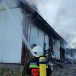 Pożar w Maszkowicach - fot. KM PSP w Nowym Sączu