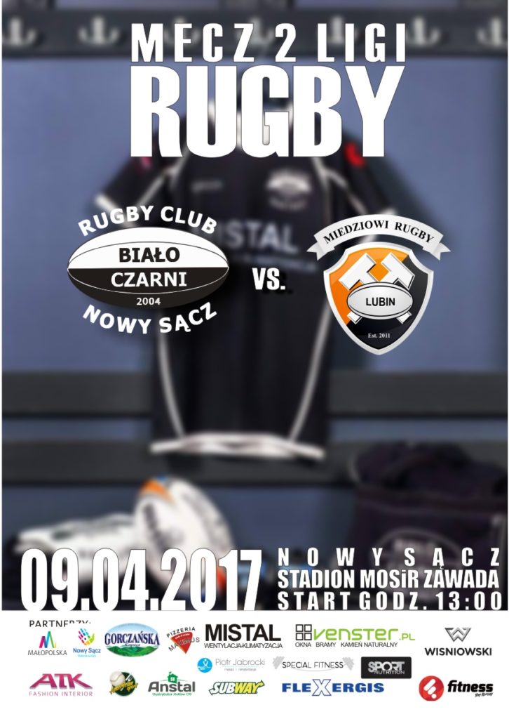 9 kwietnia: Mecz rugby Biało-Czarni – Miedziowi Lubin