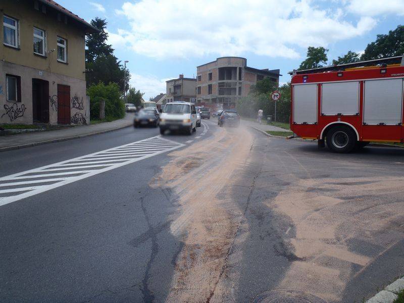 Nowy Sącz: Zderzenie samochodu dostawczego z osobówką na ul. Węgierskiej
