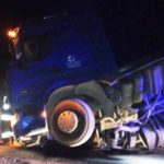 Sienna: Przewrócił się samochód ciężarowy - Fot. KM PSP Nowy Sącz