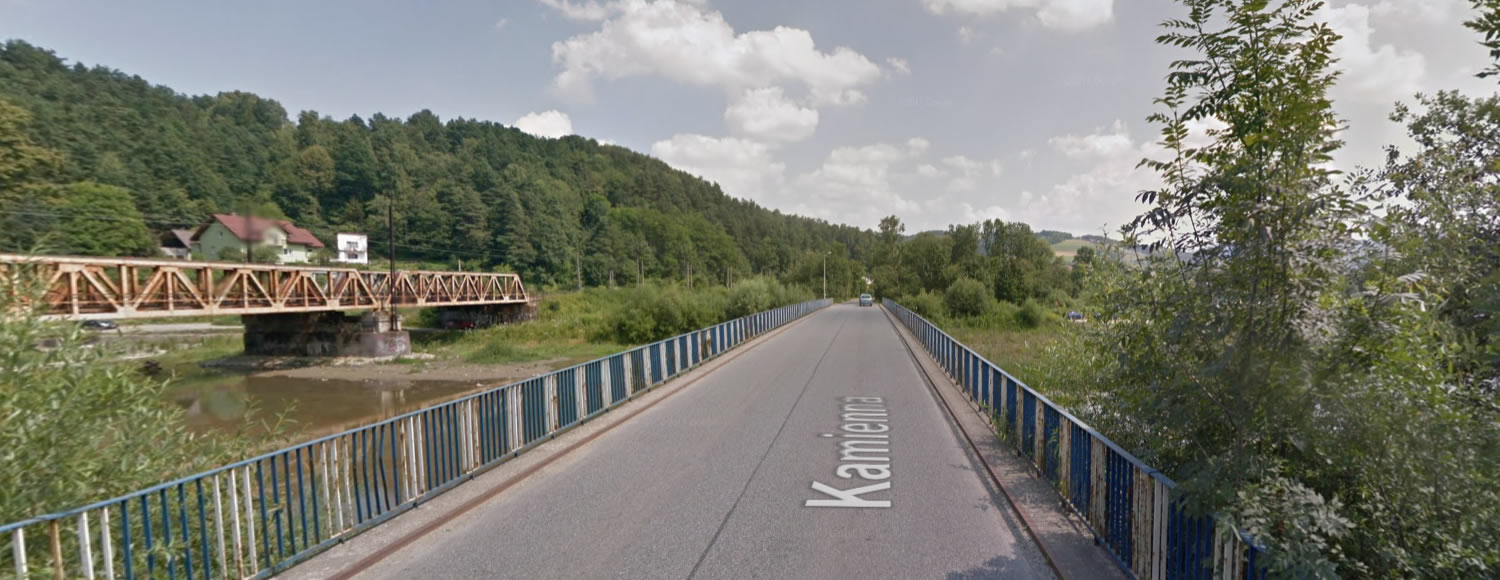 Most na ulicy Kamiennej w Nowym Sączu - fot. Google Street View