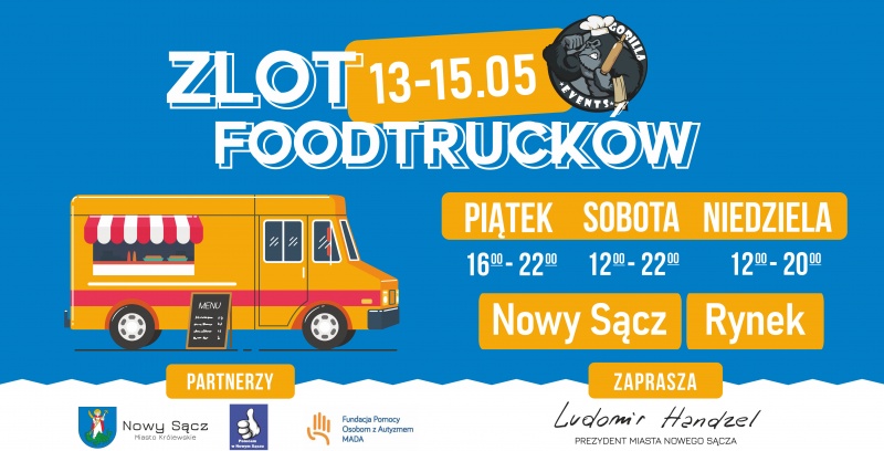 13-15 maja: Zlot Food Trucków w na płycie nowosądeckiego Rynku